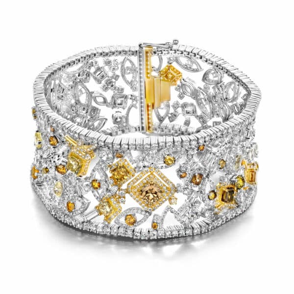 Bracelet fancy yellow diamond